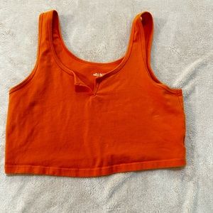 orange cropped tank top